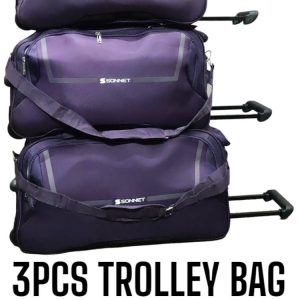 3 Pcs Trolley Bags -purple