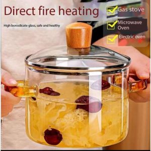 4.5 glass borosilicate cooking pot