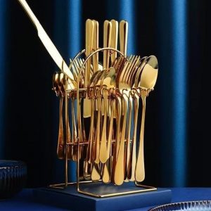 24 PCs stainless steel  cutlery-Gold
