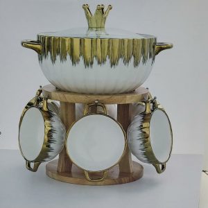 SEVEN PCS SOUP TUREEN SET