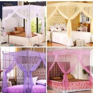 4 Stand Metallic Sturdy Mosquito Net