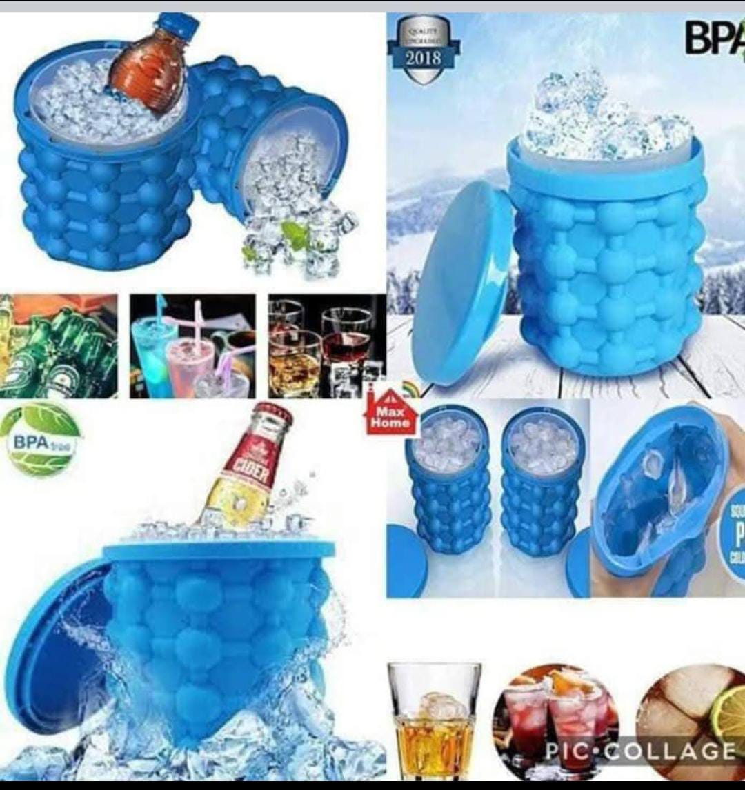 kitchen Silicone Ice Cube Maker Genie Ice Bucket