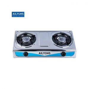 AILYONS Stainless Steel Gas Stove With Two Burner-Auto Ignition (Copy)