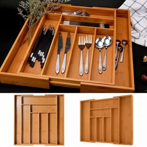 Multifunctional Bamboo drawer organizer