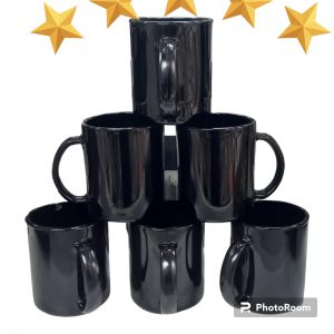 6pcs Black Opal Mugs