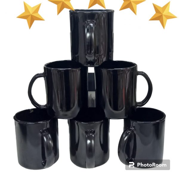 6pcs Black Opal Mugs