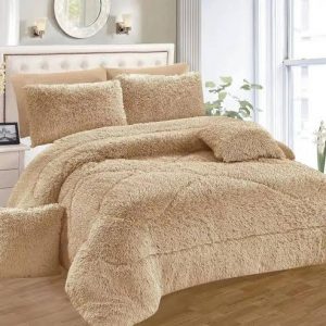 Fluffy Full Duvet Set-Blanket -cream