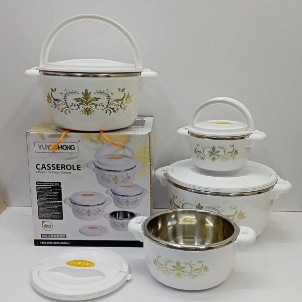 4 Pcs Insulated Casserole Hotpot Kitchen Hot Pot