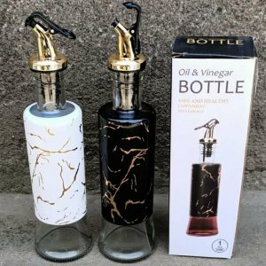 Glass Marble Oil/Vinegar Dispenser Bottle