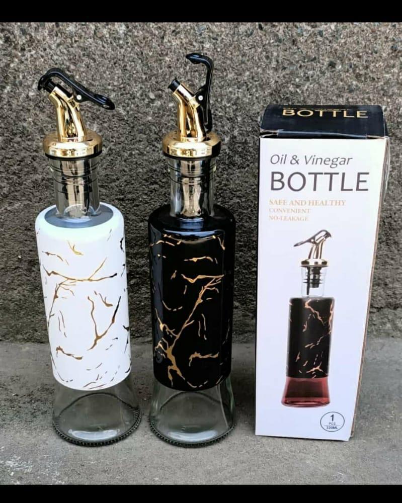 Glass Marble Oil/Vinegar Dispenser Bottle