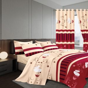 7 PC Fluffy Curtains Duvet Set-6*6