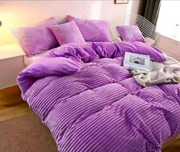 Velvet duvets;1 pc duvet,1 pc bedsheet and 2 pcs pillow cases 6x7 - Image 10