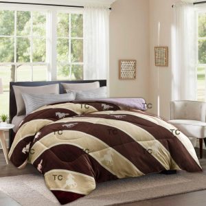 Heavy Woolen blankets-brown/cream