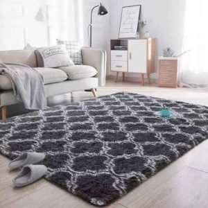 Pattern fluffy carpet soft patched
