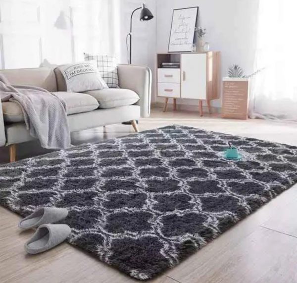 Pattern fluffy carpet soft patched