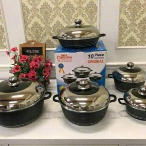 Dessini 10 Pieces Non Stick Cookware Set/Sufuria