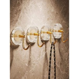 4 piece Wall Hooks Punch-Free Luxury Hooks Self Adhesive Hooks