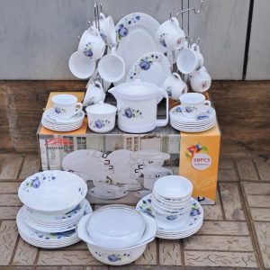 Ceramic Dinner Set 58 Pcs-white/blue