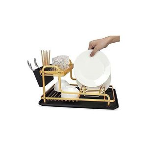 Fancy dish rack 2 tier-Gold