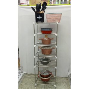 6 Layer Stainless Steel Cooking Pot Holder Rack
