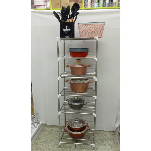 6 Layer Stainless Steel Cooking Pot Holder Rack
