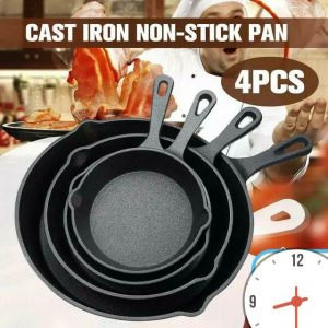 Cast Iron Frying Pan Cooking skillet Egg Steak Fry Pan