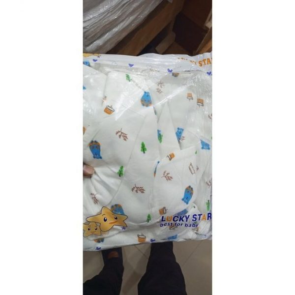 Lucky Star 11 Pieces New Born Baby Receiving Set - White With blue Prints - Image 2