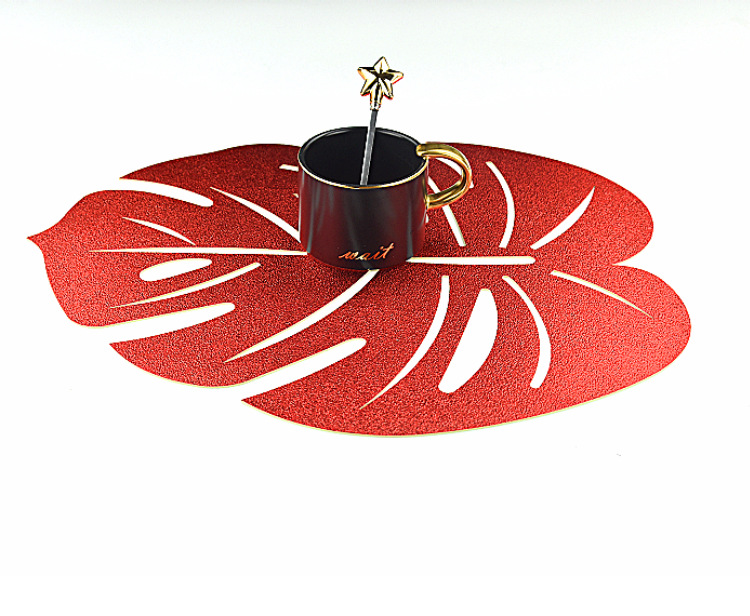 6 pcs Lotus leaf pattern table mats - Image 3