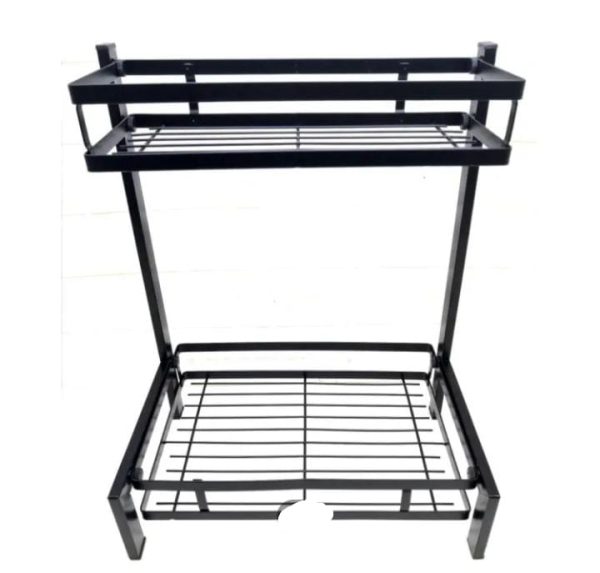 SPICE RACK 2 LAYER BLACK