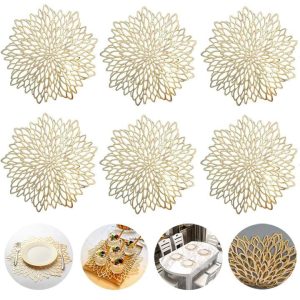 6pc Deco mat leafy