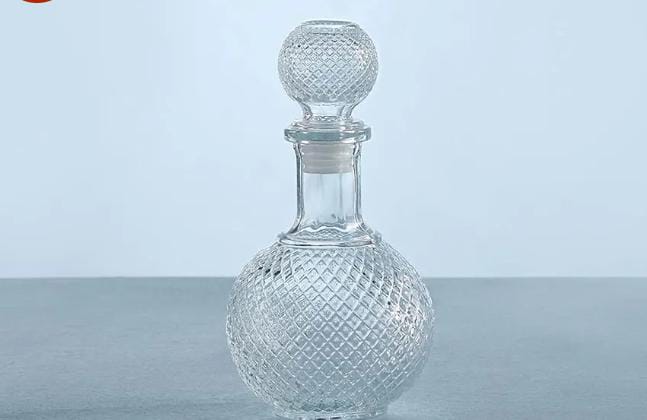 Home Bar Round Ball Shape Crystal Whiskey Wine Beer Drinking Glass Bottle Decanter - Image 3