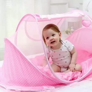 Portable Foldable Baby Bassinet Sleeping Nest Pink