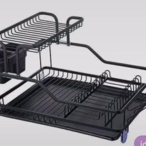 Fancy dish rack 2 tier-Black