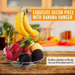 Fruit And Banana Silver Steel Rack
