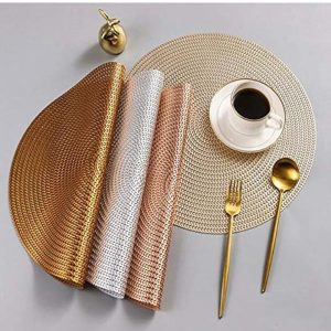 Classy Round Non Woven Place Table Mats -6pcs