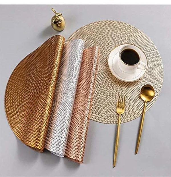 Classy Round Non Woven Place Table Mats -6pcs