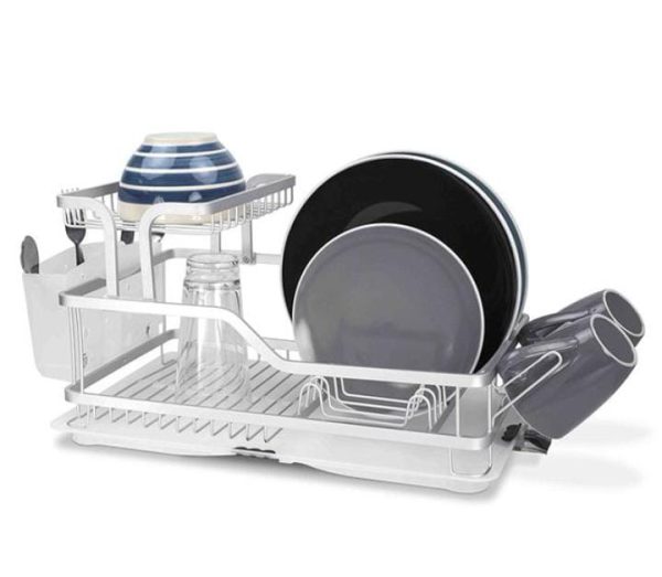 Fancy dish rack 2 tier-Silver