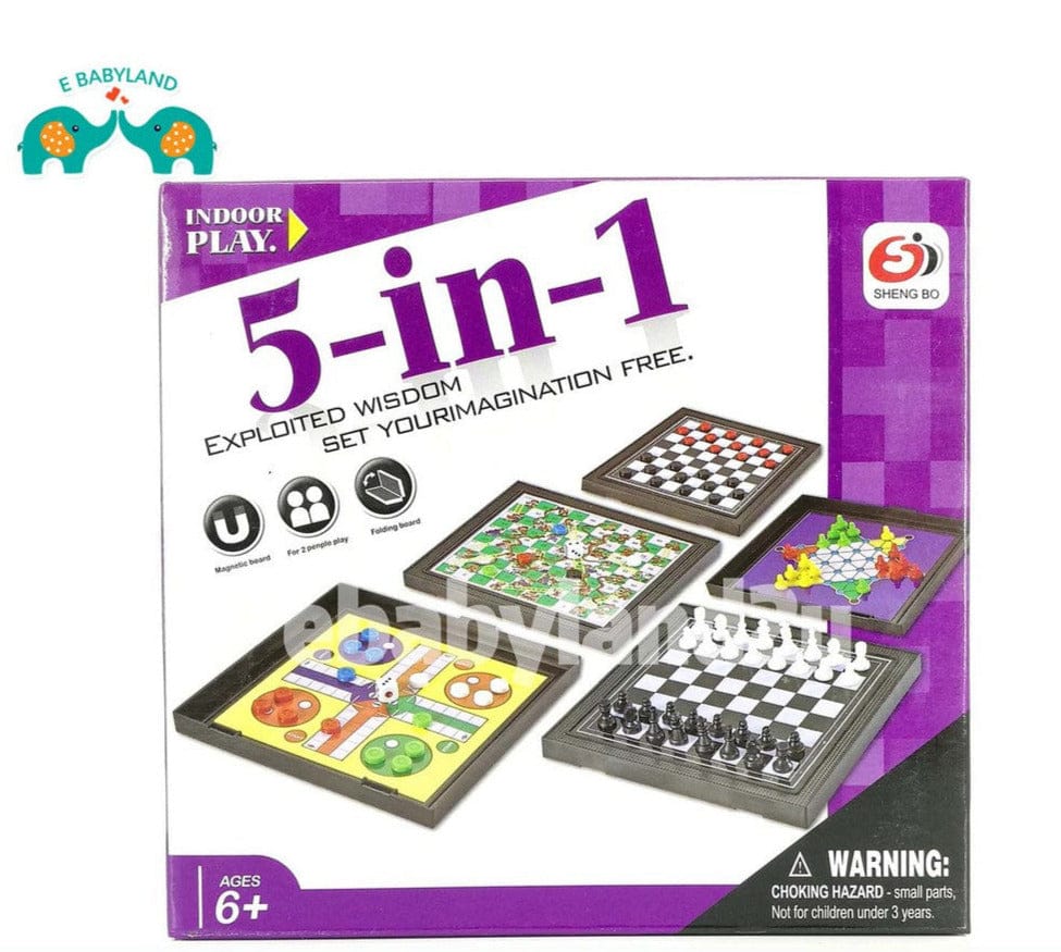 Small size 5 in 1 indoor puzzle game
