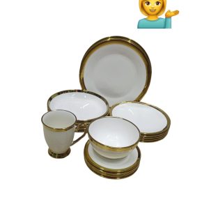 36pc Gold ring dinner set