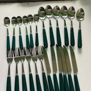 24 PCS polished cultely gold set