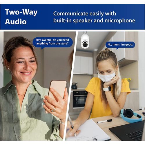 WiFi 1080P Night Vision Wireless 360 Degree Cctv Security Light 360 Panoramic Bulb Camera - Image 2