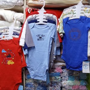 5PC Pretty  Cotton Long-sleeve Baby Onesies