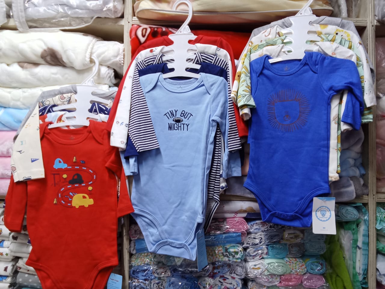 5PC Pretty Cotton Long-sleeve Baby Onesies