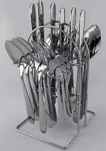 Generic 24Pcs Cutlery Set Stainless Steel Durable & Affordable with stand - Image 3