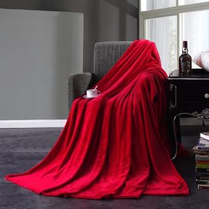Plain coral fleece throw banket - Black - Image 8