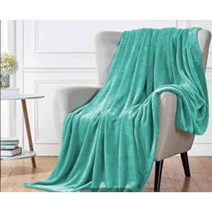 Plain coral fleece throw banket - Black - Image 4