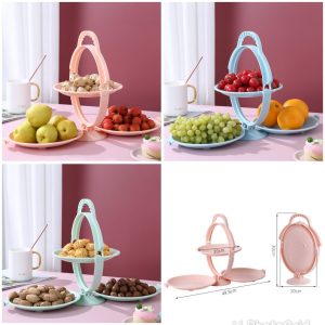 2 layer folding dessert plate