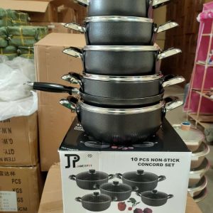 Jamespot 10PCS Cooking Pots Non stick Cookware Set