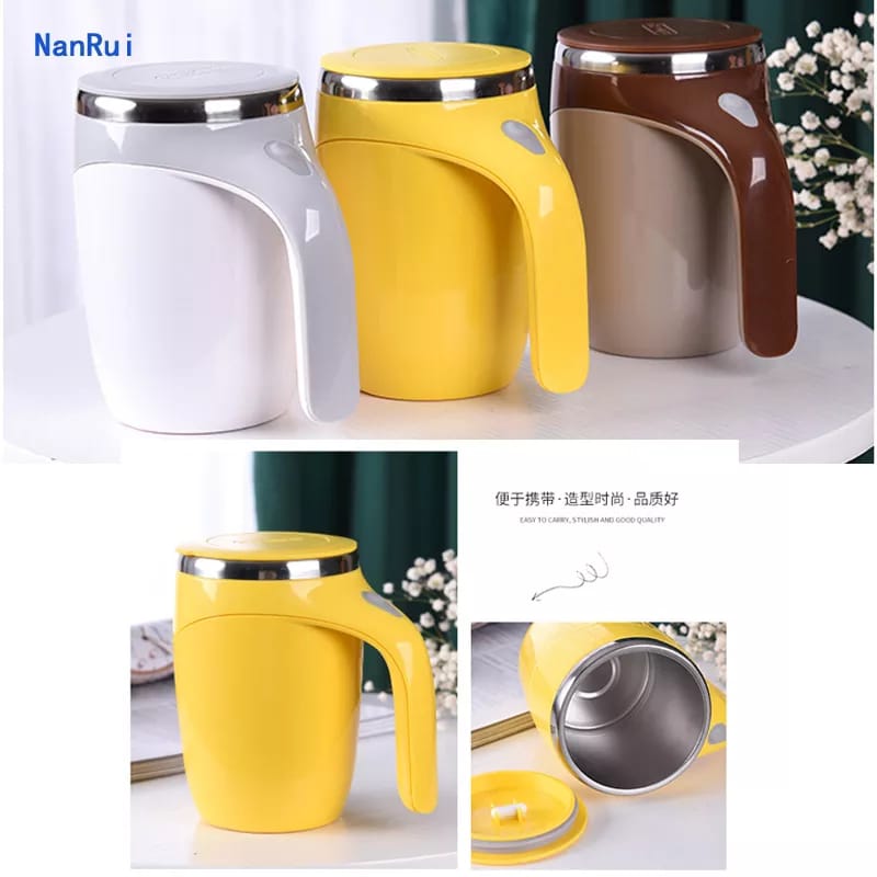 Self stirring cup-Automatic self Mixing Mug with Handle for Home and Office-400ml