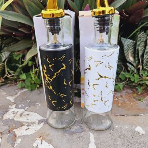 Glass Marble Oil/Vinegar Dispenser Bottle